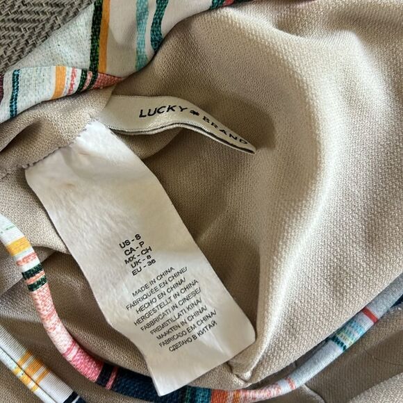 Lucky Brand Sonora Serape One Piece Swimsuit Small - Picture 7 of 9